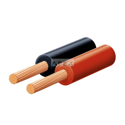 SAL KLS 0,35 hangszóróvezeték, piros-fekete, 2 x 0,35 mm2, 0,15 mm elemi szál, 100 m/ tekercs