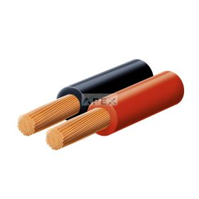   SAL KLS 1,5 hangszóróvezeték, piros-fekete, 2 x 1,5 mm2, 0,15 mm elemi szál, 100 m/ tekercs