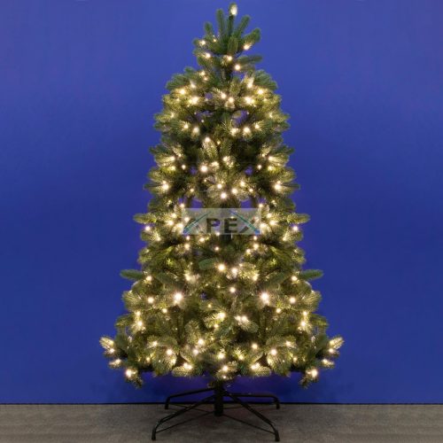 Home KMF 6/150 műfenyő beépített világítással, 250 db LED, 150 cm magasság, 94 cm átmérő, talpkapcsoló, 4 funkció