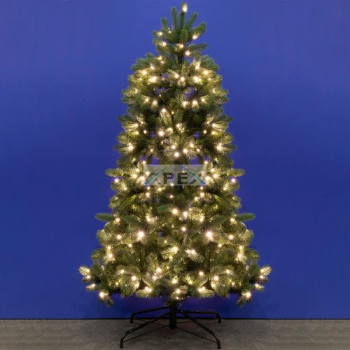 Home KMF 6/180 műfenyő beépített világítással, 350 db LED, 180 cm magasság, 106 cm átmérő, talpkapcsoló, 4 funkció