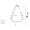 Home KMF90BLED elemes műfenyő LED-ekkel, 100db melegfehér LED, 90cm magas, 3D és 2D tűlevelek, elemes tápellátás, beltéri kivitel
