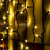 Home KSF 204/WW LED-es fényfüggöny, 2x2 m / 204 db melegfehér LED, állófényű, fekete vezeték, sorolható, kül- és beltéri kivitel
