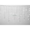 HOME KSFW200WW sorolható fényfüggöny, 4 méter, 200db melegfehér LED, fehér vezeték, kül- és beltéri kivitel