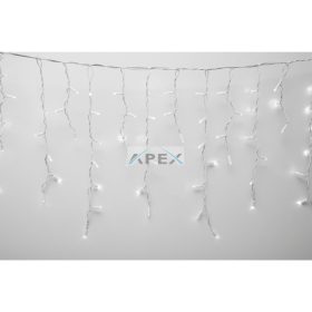   HOME KSFW200WW sorolható fényfüggöny, 4 méter, 200db melegfehér LED, fehér vezeték, kül- és beltéri kivitel