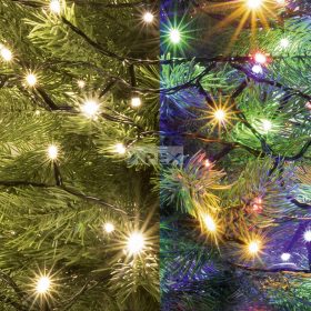   Home LED 205/WW/M LED-es DUAL COLOR fényfüzér, 14 m / 200 db melegfehér és színes LED, zöld vezeték, 5 fényprogram, hálózati adapter, kül- és beltéri kivitel