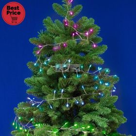   iSparkle LEDS120V-C micro LED-es cluster fényfüzér, 3 m / 120 db RGB LED, applikációval vezérelhető, smart, kül- és beltéri kivitel