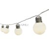 Home LP 20/WW LED-es villanykörte fényfüzér, 9,5 m / 20 db melegfehér LED, villanykörte búra, állófényű, átlátszó vezeték, adapter, kül- és beltéri kivitel