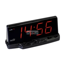  Home LTC 02 digitális LED ébresztőóra, 46 mm magas időkijelzés, állítható fényerő, ébresztés sípolással, szundifunkcióval, elemes vagy hálózati tápellátás