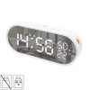 HOME LTC06 ébresztőóra, USB töltőkimenet, fehér kijelző, két ébresztési időpont, hőmérséklet és páratartalom mérés