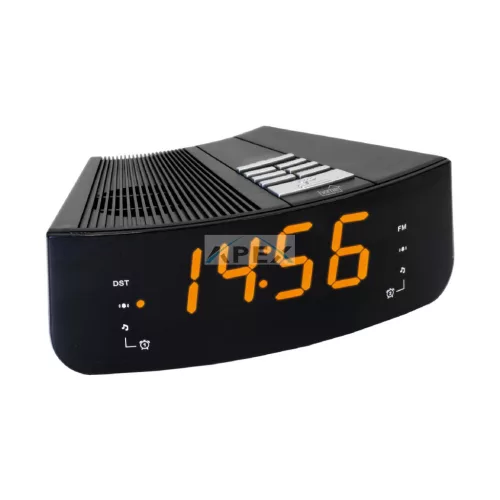 HOME LTCR 02 digitális, LED ébresztőóra rádióval, borostyán sárga kijelző, 10 állomás memória, ébresztés, hálózati tápellátás