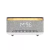 HOME LTCR06 multimédia lejátszó és ébresztőóra, 2x5 Watt, Qi telefontöltés, Bluetooth TWS, FM rádió, LED kijelző, beépített akkumulátor