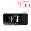 Home LTCRP03 rádiós LED ébresztőóra projektorral, változtatható fényerő, körbe forgatható vetítési pozíció, két ébresztési idő, FM rádió, bip-bip vagy rádiós ébresztés