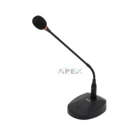   SAL M13 asztali mikrofon, professzionális, LED üzemjelző és fénygyűrű, kardioid irány karakterisztika, XLR csatlakozó, elemes tápellátás