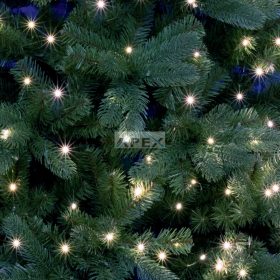   Home ML 250G/WH micro LED-es fényfüzérköteg, 250 db hidegfehér micro LED, 10 ágú, vékony, zöld színű vezeték, hálózati adapter, kül- és beltéri kivitel