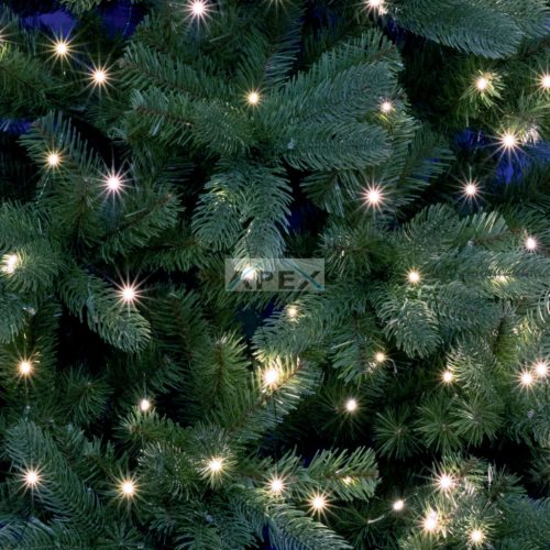 Home ML 250G/WH micro LED-es fényfüzérköteg, 250 db hidegfehér micro LED, 10 ágú, vékony, zöld színű vezeték, hálózati adapter, kül- és beltéri kivitel