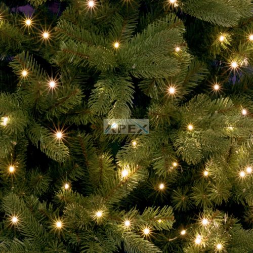 Home ML 250G/WW micro LED-es fényfüzérköteg, 250 db melegfehér micro LED, 10 ágú, vékony, zöld színű vezeték, hálózati adapter, kül- és beltéri kivitel