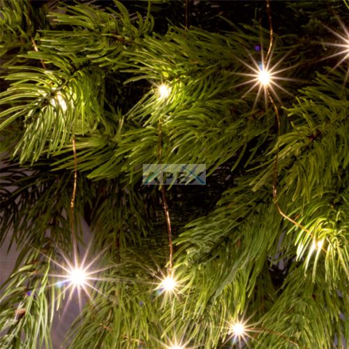 Home ML 30/WW micro LED-es fényfüzér, 2,9 m / 30 db melegfehér micro LED, állófényű, kapcsolható és időzíthető, átlátszó vezeték, elemes, beltéri kivitel