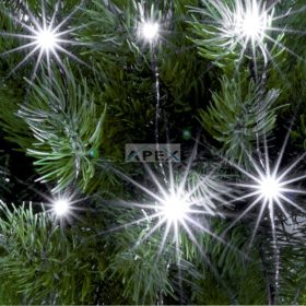   Home ML 50/WH micro LED-es fényfüzér, 4,9 m / 50 db hidegfehér micro LED, állófényű, kapcsolható és időzíthető, átlátszó vezeték, elemes, beltéri kivitel