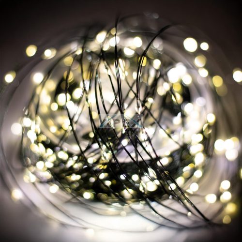 HOME ML1500WW micro LED-es fényfüzér, 150 m, 1500db melegfehér micro LED, 8 program, időzítés, hálózati adapter, távirányító, kül- és beltéri kivitel