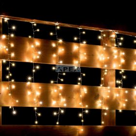   Home MLF 300/WW micro LED-es cluster fényfüggöny, 3x0,5 m / 300 db melegfehér micro LED, 8 fényprogram, távirányító, hálózati adapter, kül- és beltéri kivitel