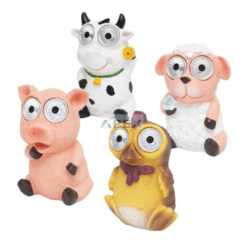 Home MX643 napelemes kerti lámpa, 2 db hidegfehér LED, polyresin, műanyag, 100 mAh akkumulátor (NiMH), kültéri, beltéri