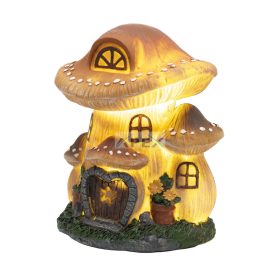   Home MX648 napelemes kerti lámpa, gombaház, 1 db melegfehér LED, 450 g, műgyanta, 300 mAh akkumulátor