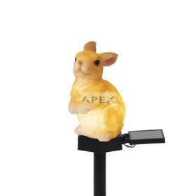   Home MX671N napelemes kerti lámpa, nyúl, 1 db melegfehér LED, akkumulátor, műgyanta, leszúrható