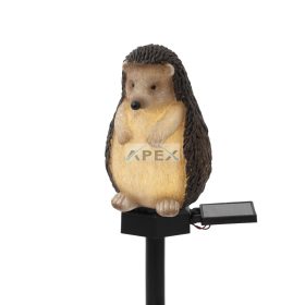   Home MX671S napelemes kerti lámpa, sün, 1 db melegfehér LED, akkumulátor, műgyanta, leszúrható