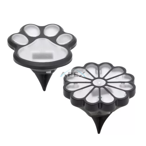 HOME MX674 napelemes kerti lámpa, tappancs, virág, 12db/display, 1db melegfehér LED, beépített akkumulátor