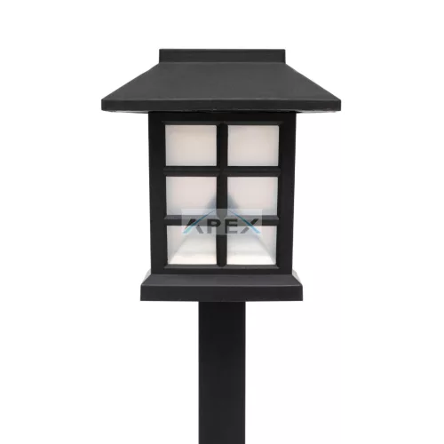 Home MX716 napelemes kerti lámpa, 12db-os display, műanyag, 1 db hidegfehér LED, kültéri, beltéri
