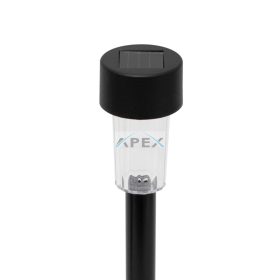   Home MX842 napelemes kerti lámpa, 1 db hidegfehér LED, akkumulátor, fekete műanyag, 24db-os szett