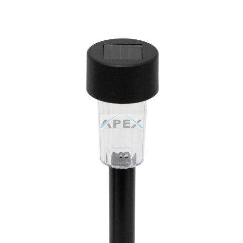 Home MX842 napelemes kerti lámpa, 1 db hidegfehér LED, akkumulátor, fekete műanyag, 24db-os szett