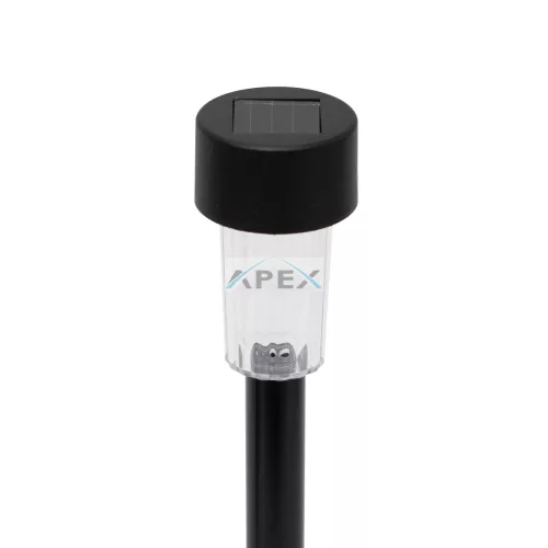 Home MX842 napelemes kerti lámpa, 1 db hidegfehér LED, akkumulátor, fekete műanyag, 24db-os szett