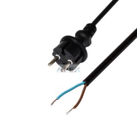   Home N 10-5/1,0 hálózati csatlakozókábel, 5 m, H05RN-F 2 x 1,0 mm2 gumikábel,  IP44 védettség, max.2300W, fekete