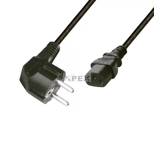 Home N 5X számítógépes hálózati csatlakozókábel, 3 x 0,75 mm2 hálózati vezeték, 2m, 250 V~/ max. 6 A / max. 1380 W