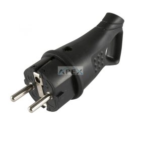   Home NGD 02 földelt dugvilla 45°-os kábelvezetéssel, kül- és beltéren is használható, max. 3680 W, fekete