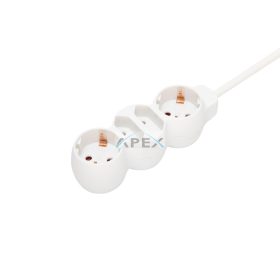   Home NV 14/WH hálózati elosztó, 1,5 m, H05VV-F 3G1,0 mm2 kábel, IP 20 kivitel, 2 védőérintkezős és 2 euro aljzat, max. 3500W, fehér