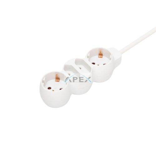 Home NV 14/WH hálózati elosztó, 1,5 m, H05VV-F 3G1,0 mm2 kábel, IP 20 kivitel, 2 védőérintkezős és 2 euro aljzat, max. 3500W, fehér