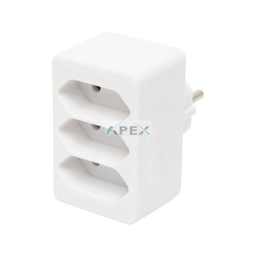Home NV 23/WH hálózati elosztó, 3 EURO aljzat gyermekvédelemmel ellátva, max. 3 x 500 W, fehér