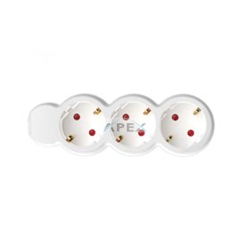   Home NV 3/WH hálózati elosztó, 1,5 m, H05VV-F 3G1,0 mm2 kábel, IP20 kivitel, 3 védőérintkezős aljzat, max. 3500W, fehér