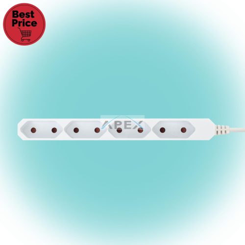 Home NV 4E-5/WH EURO hálózati elosztó, 5 m, H05VVH2-F 2 x 0,75 mm2, 4 védőérintkezős EURO aljzat, max. 2300 W, fehér