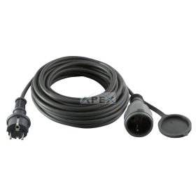   Home NV725BK hosszabbító gumikábel, 25 méter, H07RN-F, zárófedéllel, max. 3500 W, IP44, fekete