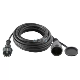   Home NV725BK hosszabbító gumikábel, 25 méter, H07RN-F, zárófedéllel, max. 3500 W, IP44, fekete