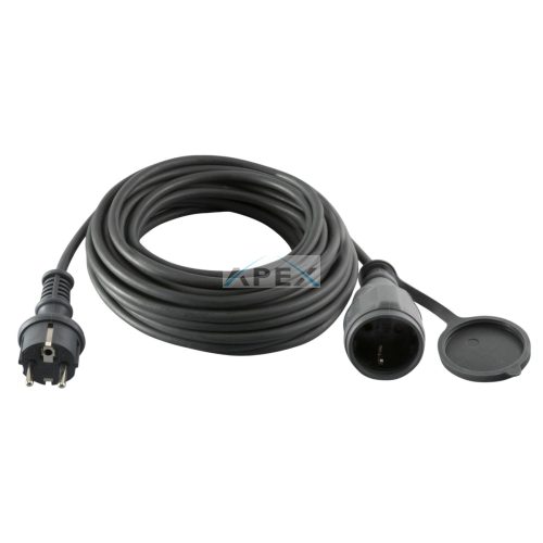 Home NV725BK hosszabbító gumikábel, 25 méter, H07RN-F, zárófedéllel, max. 3500 W, IP44, fekete