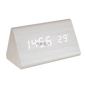   Home OC 07 digitális LED ébresztőóra, tapsra aktiválható fehér kijelző, dátum és hőmérséklet kijelzés, ébresztés, elemes tápellátás