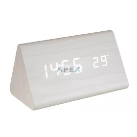   Home OC 07 digitális LED ébresztőóra, tapsra aktiválható fehér kijelző, dátum és hőmérséklet kijelzés, ébresztés, elemes tápellátás
