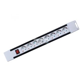   Home PNV 08K/WH hálózati elosztó, 2 m, H05VV-F 3G1,0 mm2 kábel, kapcsolós, IP20 kivitel, 8 aljzat gyermekvédelemmel, max. 3500W, fehér, felakasztható