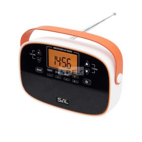   SAL RPR4LCD táskarádió, AM-FM automatikus hangolás, 2x40 programhely, órakijelzés