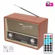 SAL RRT 4B retro asztali rádió, multimédia lejátszó, BT, USB/MicroSD, AUX, Rádió, EQ, ~16 óra üzemidő
