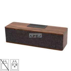   SAL RRT7 sztereó retro hangszóró, vezeték nélküli, 2x5W, FM rádió, Bluetooth, beépített akkumulátor